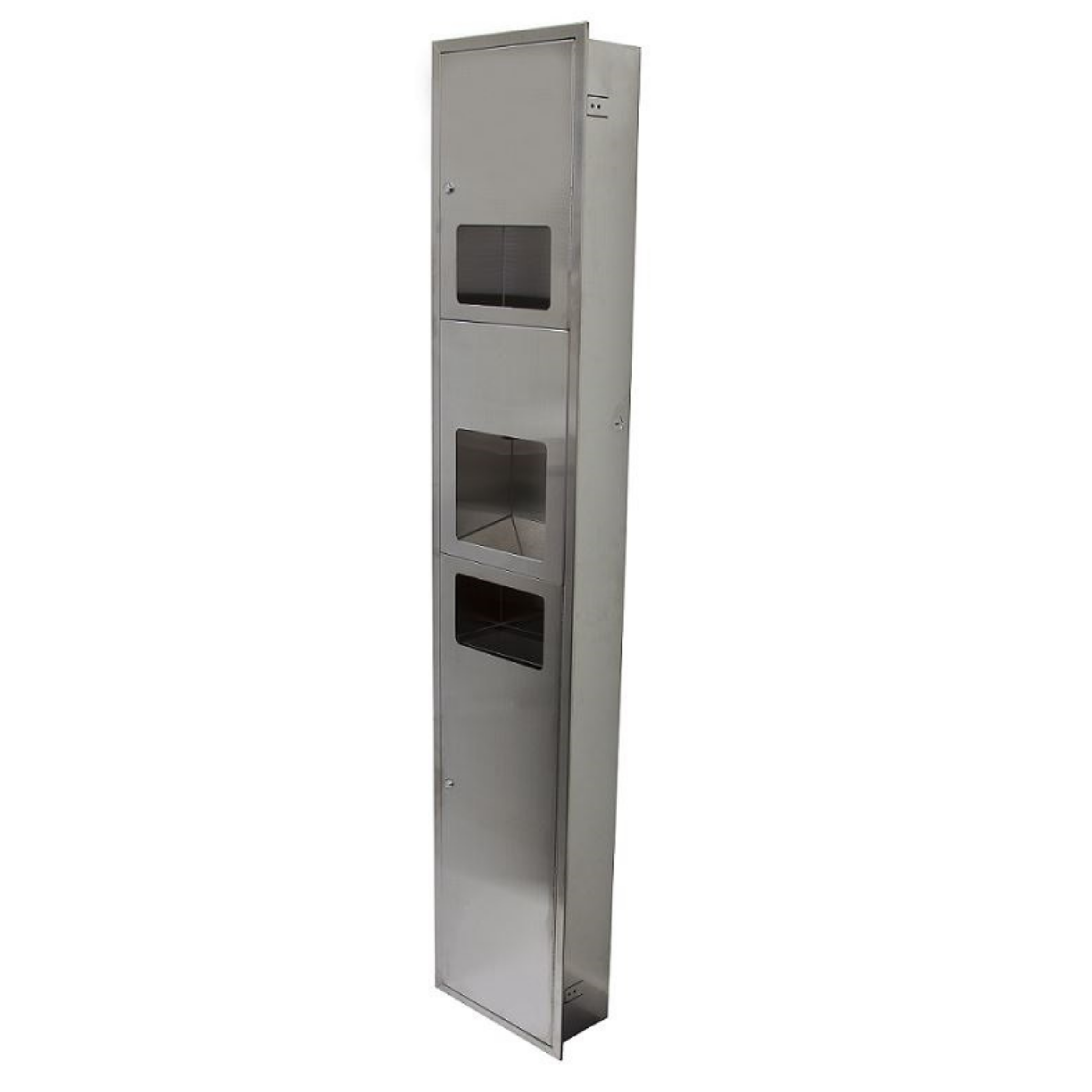 Metlam ML_ECO_73N1REC Recessed Paper Towel Dispenser, Eco Hand Dryer & Waste Unit in Satin Stainless Steel