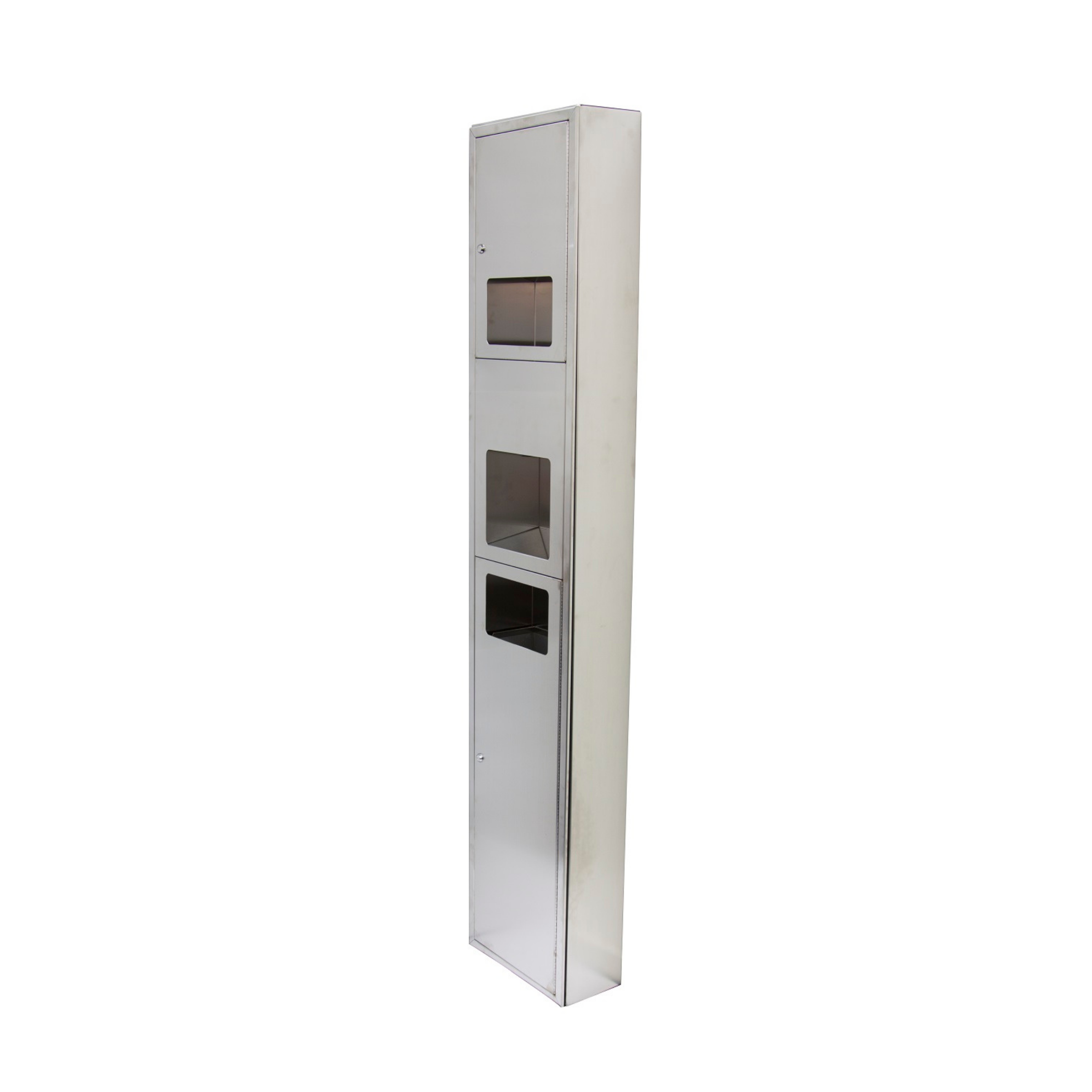 Metlam ML_ECO_73N1SM Surface Mounted Paper Towel Dispenser, Hand Dryer & Waste Unit in Satin Stainless Steel