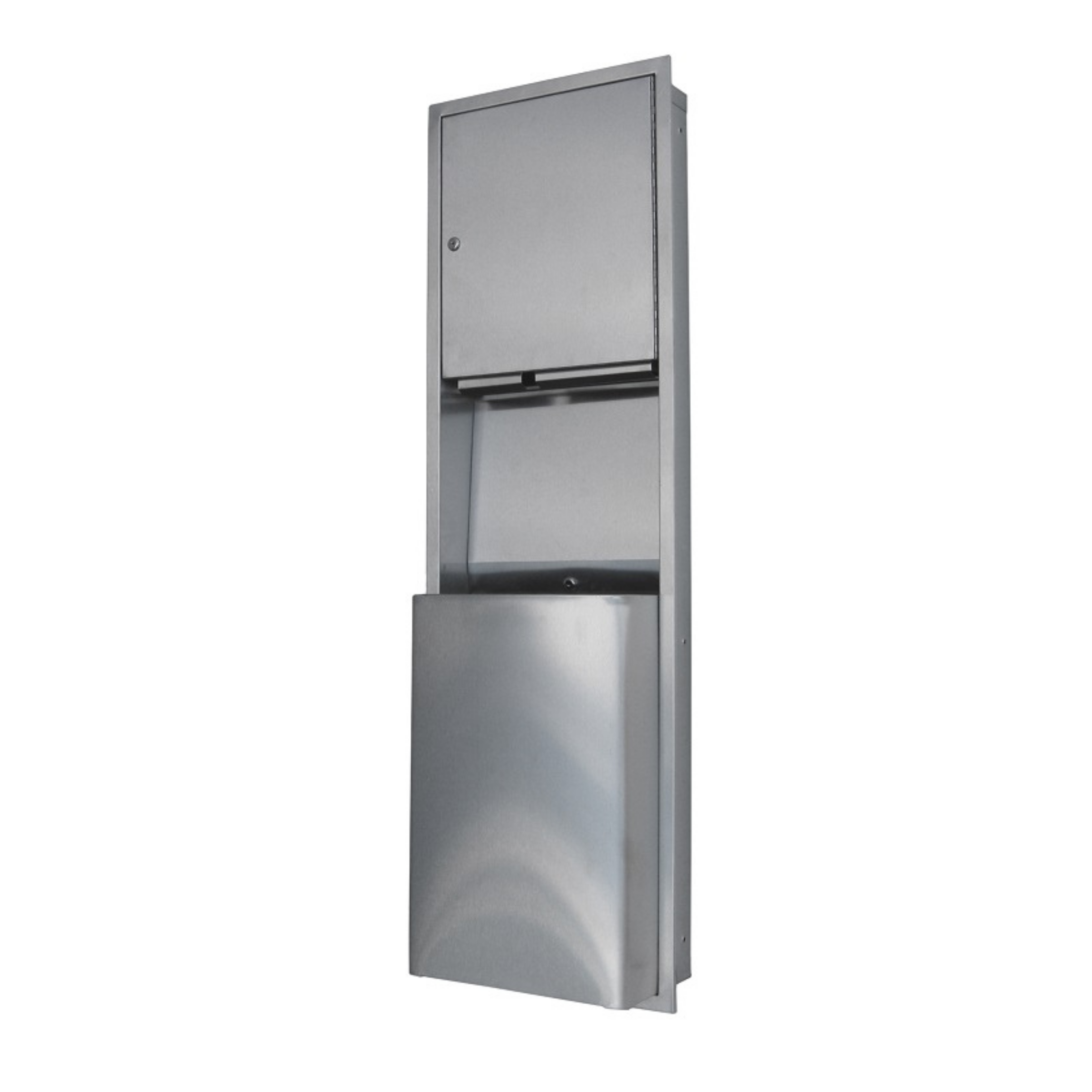 Metlam ML705_REC_MK2 Paper Towel Dispenser & Waste Receptacle - Recessed in Satin Stainless Steel