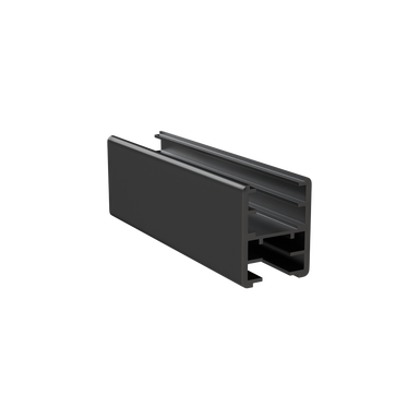 Metlam UNICH_36_DESIGNER 3600 mm Universal Head Rail Channel in Designer Black – Head Rail for Partition Panels