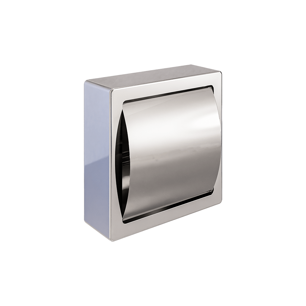 Metlam Surface Mounted Toilet Roll Holder in Satin Stainless Steel