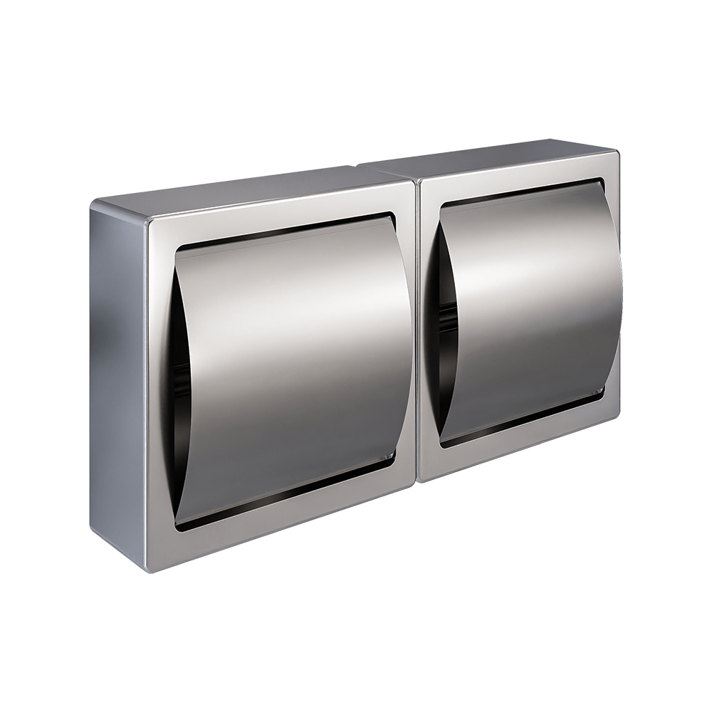 Metlam Surface Mounted Toilet Roll Holder in Satin Stainless Steel
