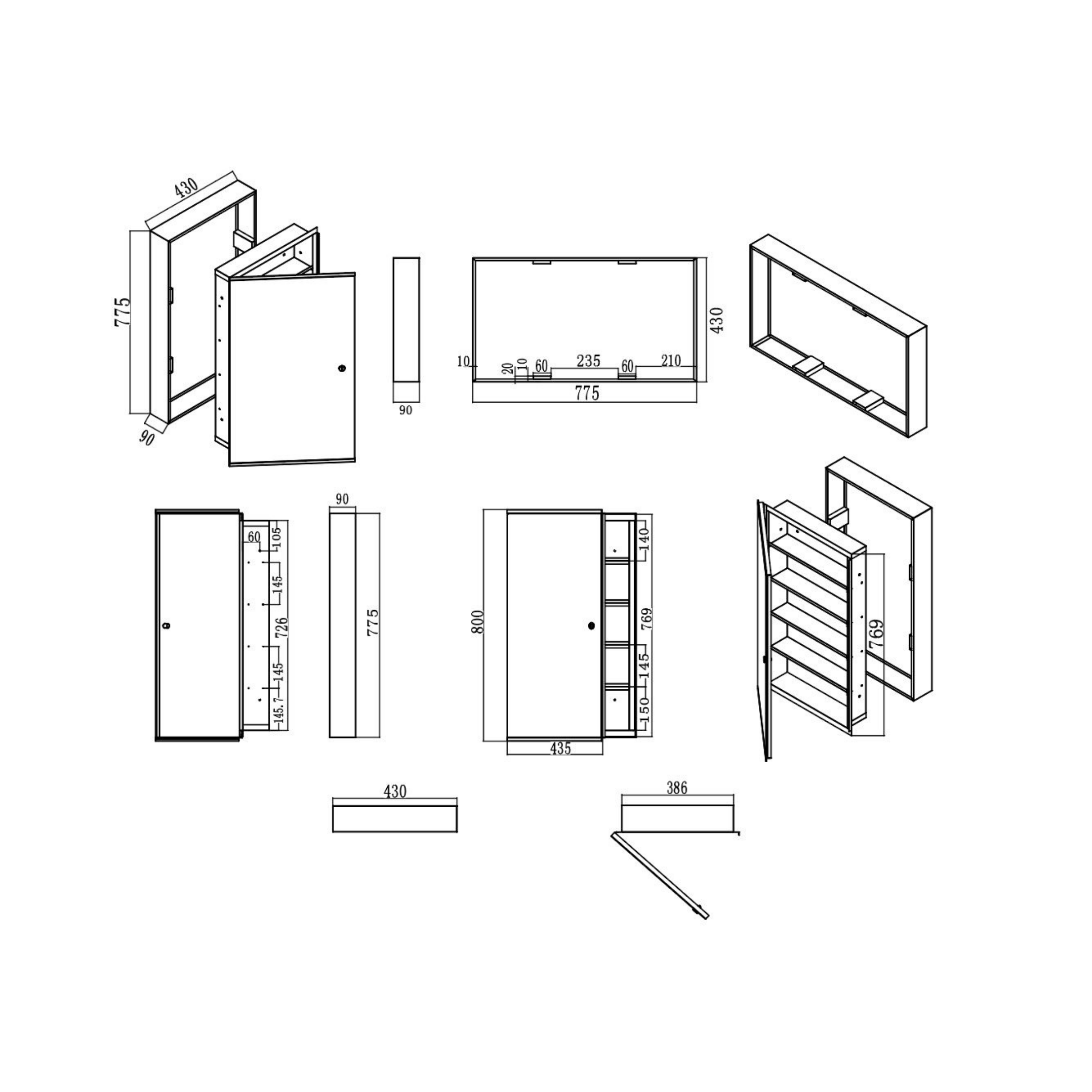 Metlam ML781-Series Lockable Medicine Cabinet & Mirror in Satin Stainless Steel