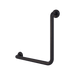 Metlam MLR112_DESIGNER 90 Degree Ambulant Grab Rail in Designer Black – 450 x 450 mm Stainless Steel Support Rail for Accessible Bathrooms