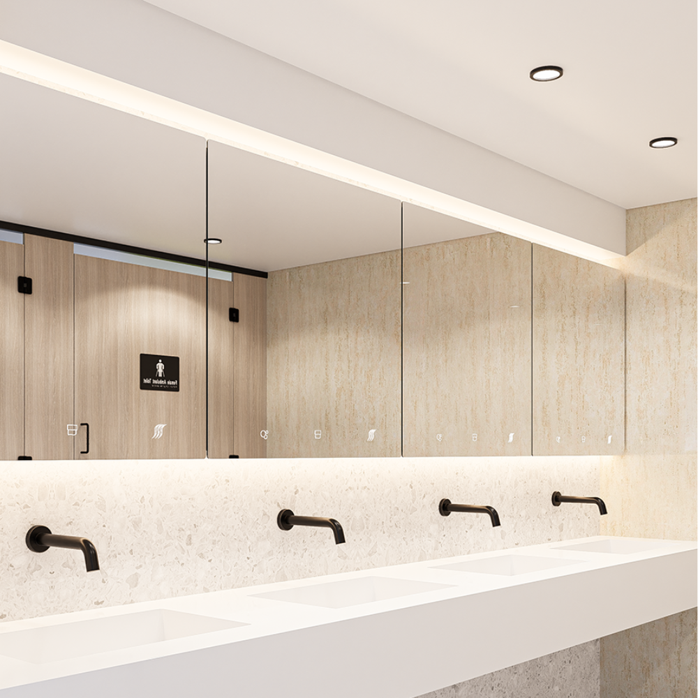 Metlam ML_IMC3_LUX Integrated Mirror Cabinet - Includes Hand Dryer, Soap Dispenser & Paper Towel Dispenser