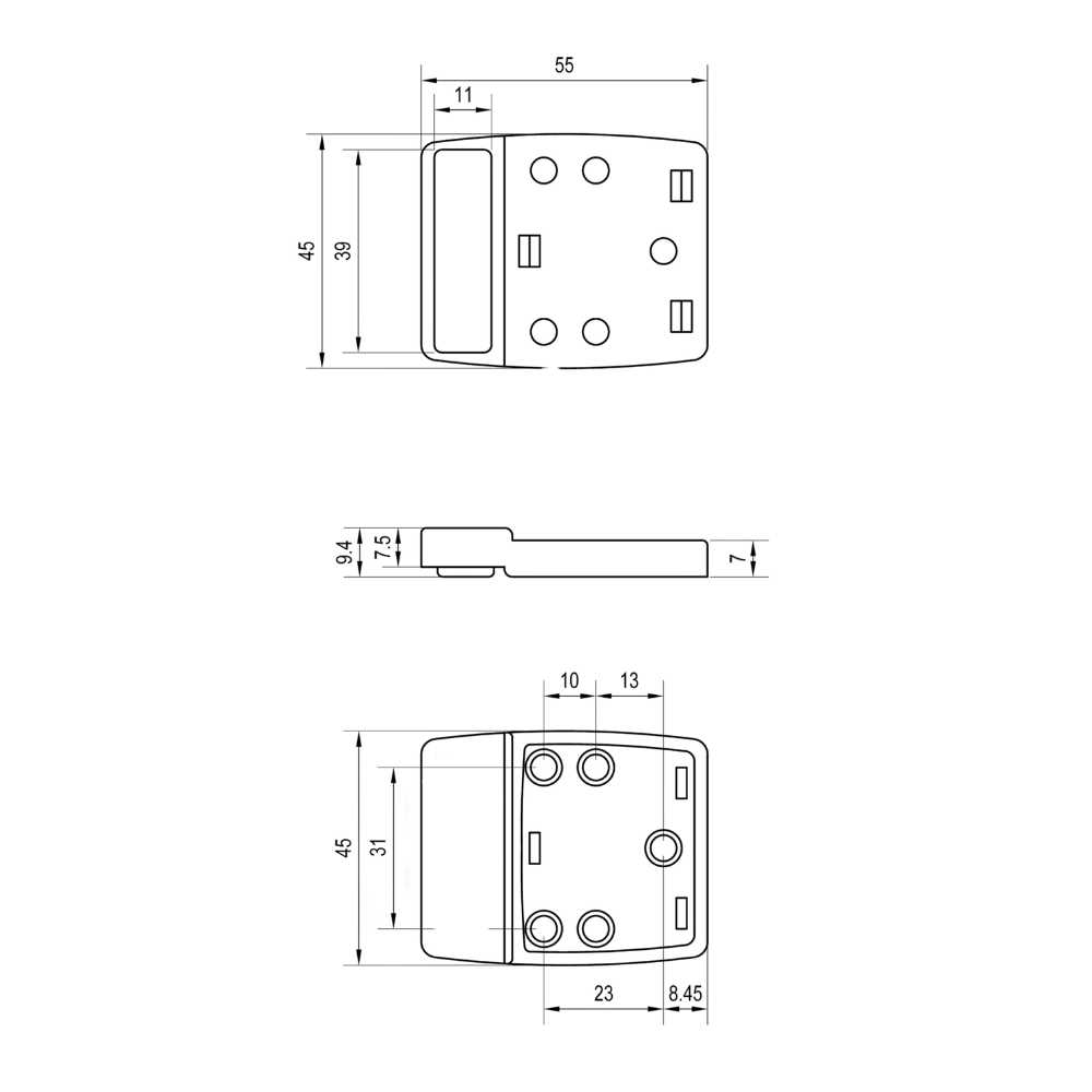 Metlam MODA_BUMPMKII Moda Door Bumper in Designer Black – Commercial Hardware for Cubicle and Partition Protection spec