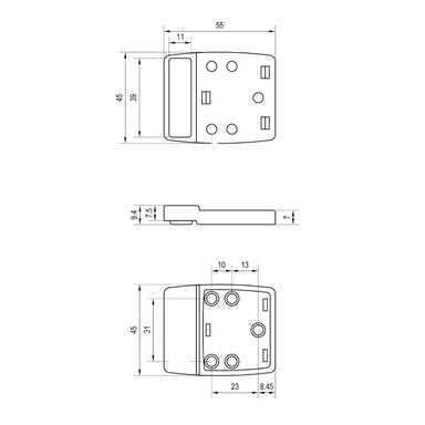 Metlam MODA_BUMPMKII Moda Door Bumper in Designer Black – Commercial Hardware for Cubicle and Partition Protection spec