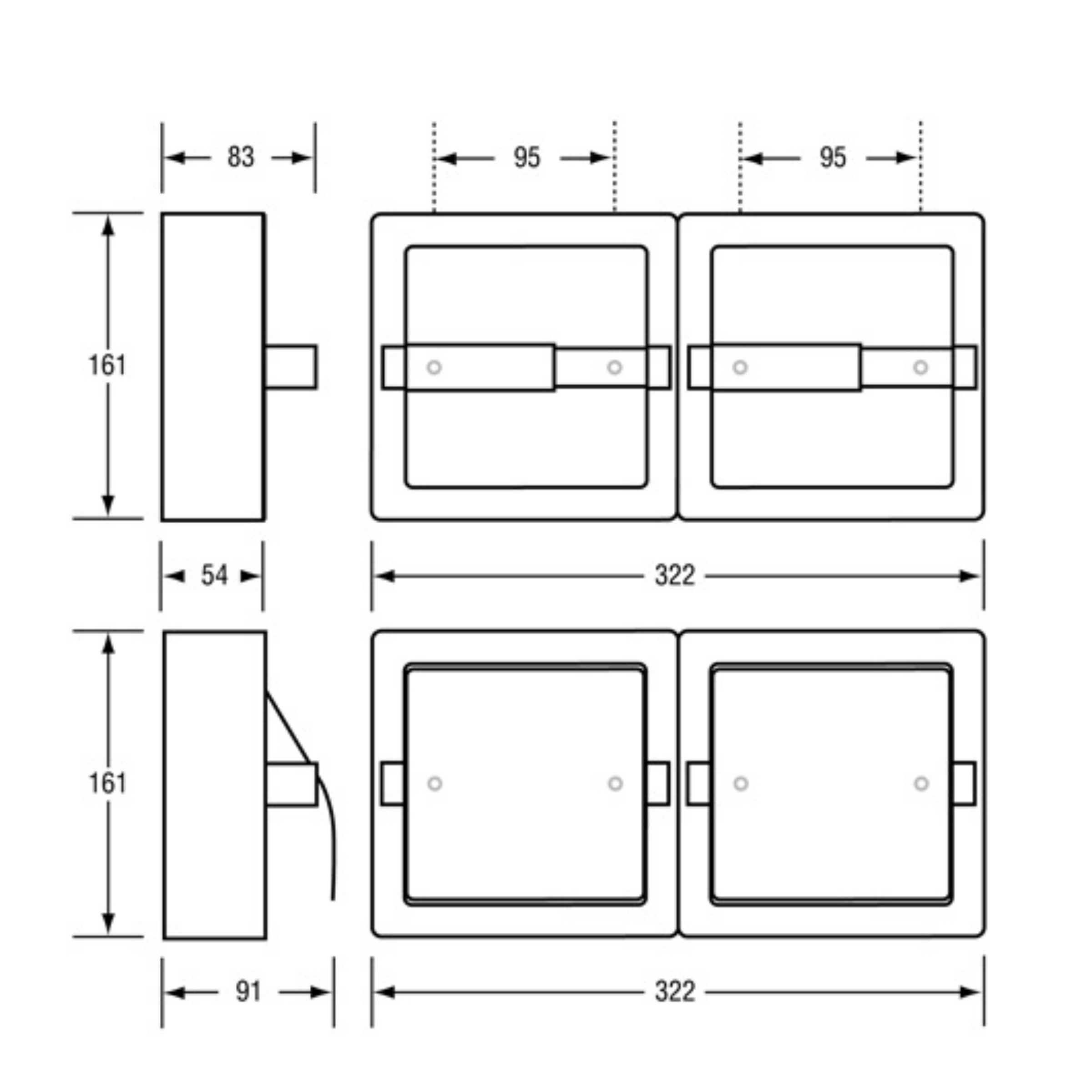 Metlam Surface Mounted Toilet Roll Holder in Satin Stainless Steel