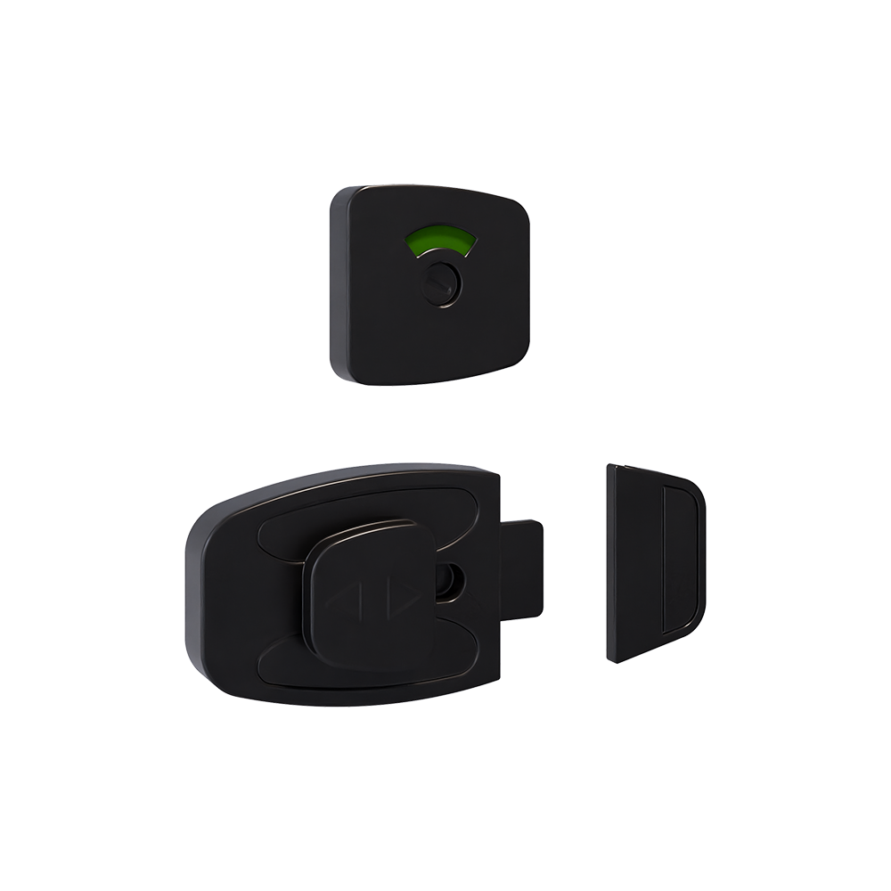 Metlam SERA_ERLOCK_DESIGNER toilet partition lock in Designer Black – cubicle hardware