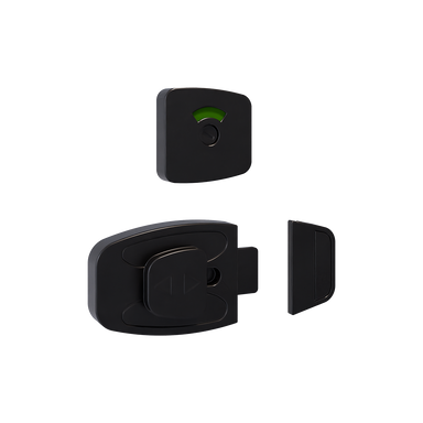 Metlam SERA_ERLOCK_DESIGNER toilet partition lock in Designer Black – cubicle hardware